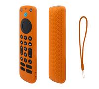 Remote Case for Alexa Voice Remote Pro 2022,Silicone Protective Remote Controller Cover, Protective Protector with Lanyard (Orange)