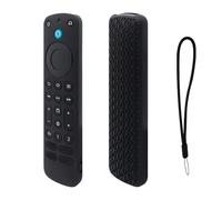 Remote Case for Alexa Voice Remote Pro 2022,Silicone Protective Remote Controller Cover, Protective Protector with Lanyard (Black)