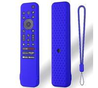 Remote Case Silicone Sleeve Cover for Sony RMF-TX810U RMF-TX811U RMF-TX910U Remote Control, Shockproof Anti-Slip Protective Case with Lanyard (Blue)