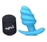 Remote Control 21X Vibrating Silicone Butt Plug - Blue