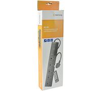 Remote Control 5 Gang Extension Lead 2m, Black
