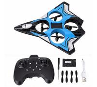 Remote Control Airplane, Foam RC Plane Toy Supports Stunt Roll 360° Flip 3 Speed Modes with LED Light for Indoor Kids Boys