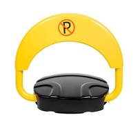 Remote Control Automatic Parking Lock with Reflective Strips, Round Small Motor Car Park Barrier Without Built-in Battery for Private Driveway Garage Security Anti-Occupied Parking Protector