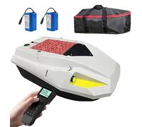 Remote Control Bait Release Boat with Dual Battery, Night Fishing Lights, 500m Range, 2kg Loader, Fishfinder for Bait and Hook Delivery