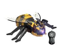 Remote Control Bee Robot - PP, Interactive Toy 28 x 24 x 9.5 cm with Spray and Light | Buzzing Noise Generator, Crawling Robot on the Floor for Boys, Girls, Home Games, Parties, Traveling