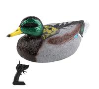 Remote Control Boat 13x6x6'' Realistic Duck Decoys Plastic Waterproof Rc Boat with Dual-Propeller Automatic Power-off above Water Duck Decoy for Pond Pool Gift USB Charging Hunting Rc
