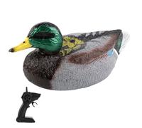 Remote Control Boat 13x6x6'' Realistic Duck Decoys Plastic Waterproof Rc Boat with Dual-Propeller Automatic Power-off above Water Duck Decoy for Pond Pool Gift USB Charging Hunting Decoy