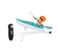 Remote Control Boat Competitive Rc Kayak 24 Rechargeable Streamlined LED Tipping Driving Mode Summer Outdoor Water Toys for Kids (Blue, 22.5x14.5x13)