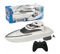Remote Control Boats, 2.4ghz 4-Way Waterproof RC Ship, Obstacle Avoidance RC Battleship with Dual Propeller, Battery-Operated Simulation Yacht Boat for Pool, Lakes