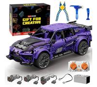 Remote Control Building Car, Compatible with Technic Car, 1:8 21inch Large Size Dynamic Model Car SUV Construction with Motors Rechargeable Battery, Building Toy for Adults Teens Aged 12+ (2375 PCS)