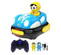Remote Control Bumper Car, Cartoon Battle Vehicle, 2.4GHz Rechargeable Small Racer, 5.91x4.72x4.72 inches Indoor Game with Soft Bumper Ring, Playtime Toy for Kids, Boys, Girls, Ages 3 and Up