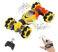 Remote Control Car for Kids Adults, 3 Control Methods 2.4 GHz RC Car Hand Controlled with Lights and Music, 360 Degree Rotation Vehicle for Kids (Orange 1pcs)