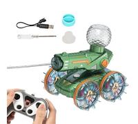 Remote Control Car: Multipurpose Design, 17.5 x 15.5 x 18.8cm, Long Range LED Lights, Beach Racing, Poolside Water Jets | Land and Water Stunt Vehicle