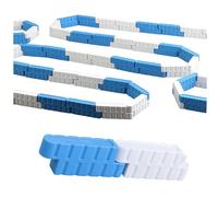 Remote Control Car Raceway Barrier Set of 100 Stable Construction Block Guardrail for Toy Model Vehicle Accessories Car Track Accessories