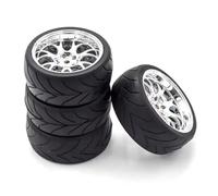 Remote Control Car Tire Compatible With Redcat For HPI For Tamiya Exceed 144001 94123 94122 CS 1/10 RC Car Parts 4PCS 66mm On Road Tires Wheels Rims 12mm Hex Hub