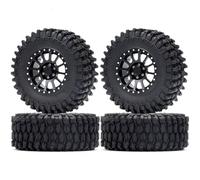 Remote Control Car Tire Compatible With TRX4 For TRX6 For SCX10 For Yeti RB10 1/10 RC Crawler Car Parts 4Pcs 2.6" 12 Spoke Wheel Rim Rubber Tires Wheel Tyres(Grey)