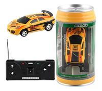 Remote Control Car with Cans - RC Vehicle for Racing Stunt Play | Alloy Frame with Push Button Controls, Collectible Mini Toy for Kids Adults Indoor Outdoor Entertainment 5.04x2.56 in