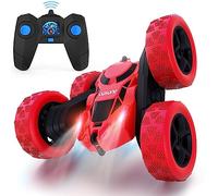 Remote Control Cars for Kids Toys 6+ Years Old Boys, 4WD 2.4Ghz Double Sided 360° Rotating RC Cars, Birthday Gifts for Kids Age 6 7 8-12 for Boys and Girls (Red)
