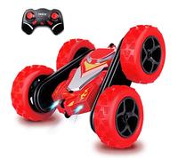 Remote Control Cars, RC Stunt Car Toys for Girls Boys Age 5 6 7 8 9 10, 2.4Ghz Double Sided 360° Flips Rotating 4WD Off Road Racing RC Car, Perfect Kids Toys Gifts on Birthday Christmas (Red)
