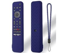 Remote Control Case Cover Compatible for Sony RMF-TX810U/RMF-TX811U/RMF-TX910U, Protective TV Remote Control Cover Shockproof Silicone Sleeve Replacement Case Lanyard(Case Only) (Midnight Blue)