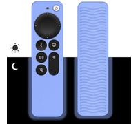 Remote Control Case for Apple TV 4K Siri Remote 3rd Gen (2022) / 2nd Gen (2021) Case - Silicone Case for TV Accessories (Blue Glow)