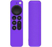 Remote Control Case for Apple TV 4K Siri Remote 3rd Gen (2022) / 2nd Gen (2021) Case - Silicone Case for TV Accessories (Purple Not Glow)