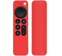 Remote Control Case for Apple TV 4K Siri Remote 3rd Gen (2022) / 2nd Gen (2021) Case - Silicone Case for TV Accessories (Red Not Glow)
