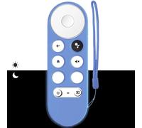 Remote Control Case for Google Chromecast 2020 4K / Chromecast 2022 HD Case, Non-Slip Silicone Protective Case, Remote Control Cover for TV Accessories (Blue Glow)