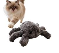 Remote Control Cat Toy Electric Realistic Plush Spider | 3 Modes Interactive RC Cat Toy with Sound and Light for Dog, Kitten, Medium Large Breed Play Chew Exercise Running Bored