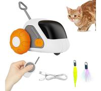 Remote Control Cat Toy - Rechargeable Cat Toy | Moving Cat Toys For Indoor Cats | Interactive Cat Toy With Remote Control | Smart Car Electric Cat Toy | Automatic Smart Cat Toy Car For Play