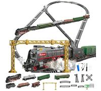 Remote-Control Christmas Steam Locomotive Train