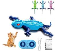 Remote Control Climbing Gecko Toy for Cats, Gecko Pounce Cat Toy, Funny Moving Simulation Design, Stimulates Pet Hunting Instinct, Interactive Electronic Toy For Indoor Cats ，Blue