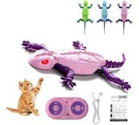Remote Control Climbing Gecko Toy for Cats, Gecko Pounce Cat Toy, Funny Moving Simulation Design, Stimulates Pet Hunting Instinct, Interactive Electronic Toy For Indoor Cats ，Pink