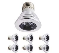 Remote Control Colour Changing Light Bulb 3W E27 LED 16 Colour Choices with Memory Function Spot Lights Energy Saving Lamp Bulb Mood Lighting, 6 Pack