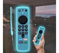 Remote Control Cover for Fire TV Stick Glow in the Dark, Silicone Case Cover for Remote Fire TV 3rd Gen, Fit for Amazon, Toshiba, Hisense, Insignia Series Fire TV, Glow Blue