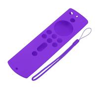 Remote Control Cover for Fire TV Stick, Silicone Shockproof Anti Slip Protective Case with Lanyard for Fire TV Stick 4K 2018 Remote Control (Purple)