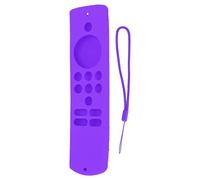 Remote Control Cover Silicone Soft Anti Slip Shockproof Protective Remote Sleeve With Lanyard for Fire TV Stick Lite (Purple Set)
