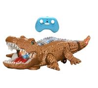 Remote Control Crocodile Large 38 cm Giant Alligator with Music Lights Sounds Realistic Walk Rotate Head Moves Tail Lights LED Multicoloured Dinosaur Crocodile Toy RC Interactive