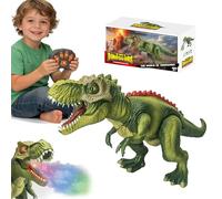 Remote Control Dinosaur Toys, Fire Breath Dino, Fire Breathing Dragon Toy - 7 Color LED FireBreath Spray, Realistic Roaring Sounds, RC Walking & Spins, Gifts for Boys Girls 3+