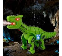 Remote Control Dinosaur Toys for Boys 3 4-7 8-12- RC Realistic Big T-Rex Gifts for Kids, Interactive Dino with Light Roar Spray Touch Sensing, Electric Sprays Dinosaurs Toys
