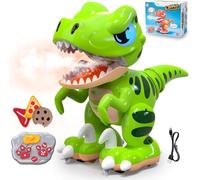 Remote Control Dinosaur Toys for Kids Rechargeable Walking Robot Dino Toy with Light Up Eyes, Spraying and Simulation Sounds 2.4Ghz Velociraptor Toy Jurassic RC Dinosaur Toy Gift for Kids 3-12