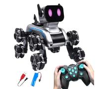 Remote Control Dog - Intelligent Eight-Wheel Robot Puppy Toy for | Pet RC Interactive RC for Living Room Play Bedroom Yard | Robotic Pet Dog with Light