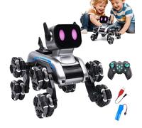 Remote Control Dog - Robot Puppy Intelligent Toy | Intelligent Puppy Robot with Eight Wheels for Indoor and Outdoor Games