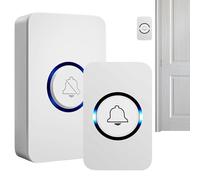 Remote Control Doorbell - Wireless Smart Chime, Battery-Operated Multipurpose Alert | Intelligent Home Device for Seniors or Family, One-to-Two Entrance Coverage with Long-Range Signal, Electronic