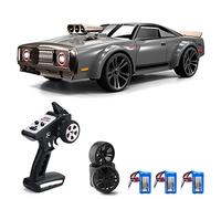 Remote Control Drift Car 1 16 2 4GHz 4WD High Speed 35km h Race RTR with 7-mode Angel Eye Headlights 3 Battery Kids Boys Girls