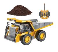 Remote Control Dump Truck - Metal Bed Construction Vehicle, Rechargeable Battery Toy, Light Sound Excavator | Rc Hauling Truck Set for Kids Girls Boys Indoor Outdoor Home Christmas Holiday Play