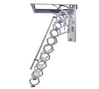 Remote Control Electric Attic Ladder - Pull Down Telescoping Staircase Invisible Folding Step Ladder for Indoor Use Safe & Reliable Loft Access Solution