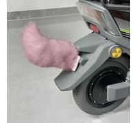 Remote Control Electric Car Tail, 2026 New Cute Fuzzy Tail Car Decoration, Self Adhesive Rechargeable Plush Animal Moving Tails for Auto Trunk Bumper for DIY Car Decoration Enthusiasts (Pink B)