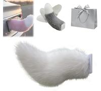 Remote Control Electric Car Tail, Adorable Cat Tail for Car, Rechargeable Plush Animal Moving Tails, USB Rechargeable, Fluffy Wagging Action, Universal Fit for Auto Trunk Bumper Decoration