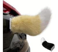 Remote Control Electric Car Tail, Cute Fuzzy Tail Car Decoration, Rechargeable Plush Wagging Moving Animal Tails, Universal Auto Trunk Exterior Accessory for Cars, SUV (Yellow)